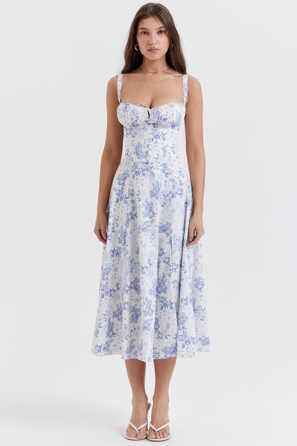 vestido-azul-floral-midi-frente-verao-primavera