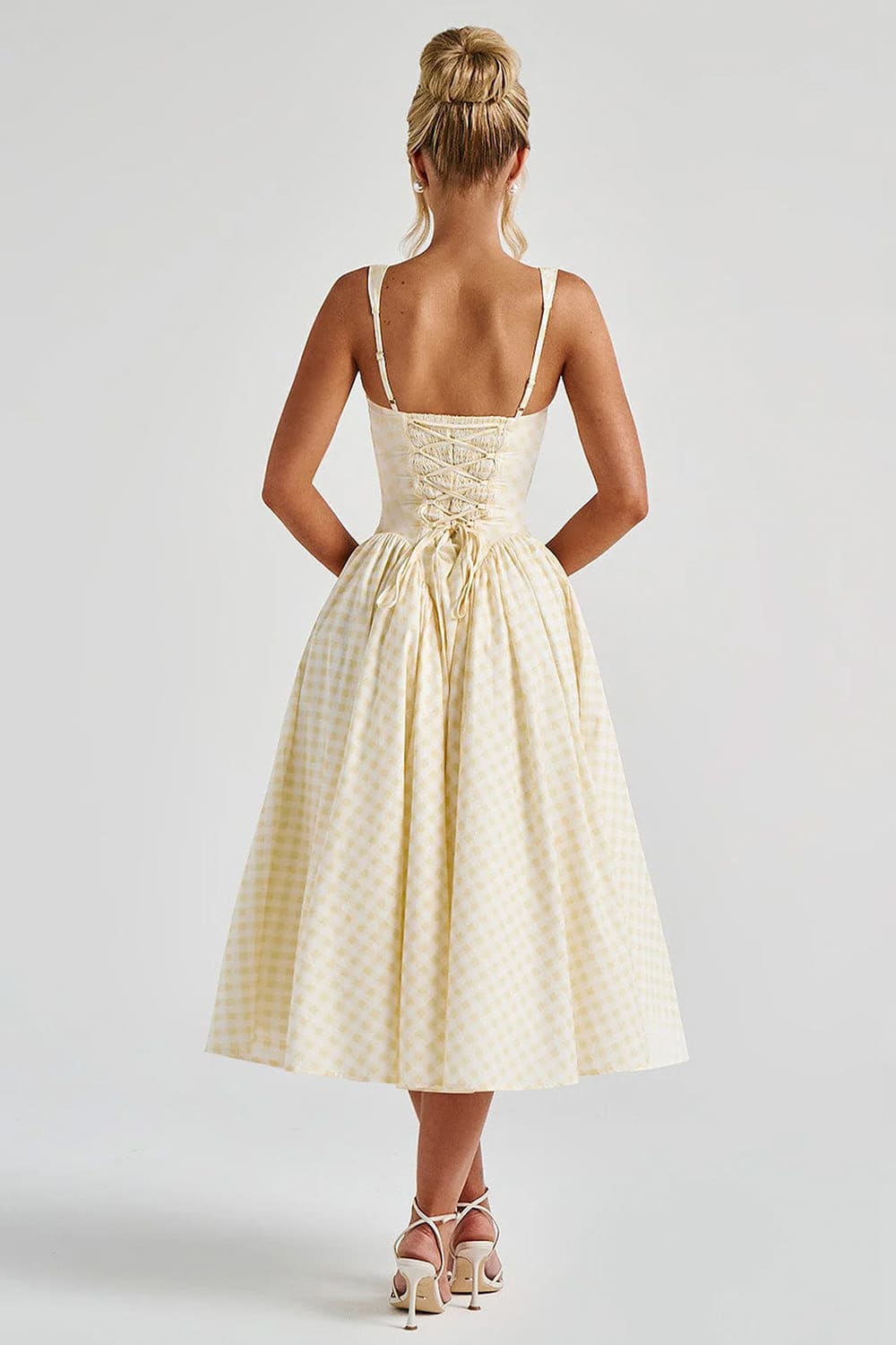 vestido-vintage-midi-xadrez-amarelo vestido-vintage-midi-xadrez-amarelo