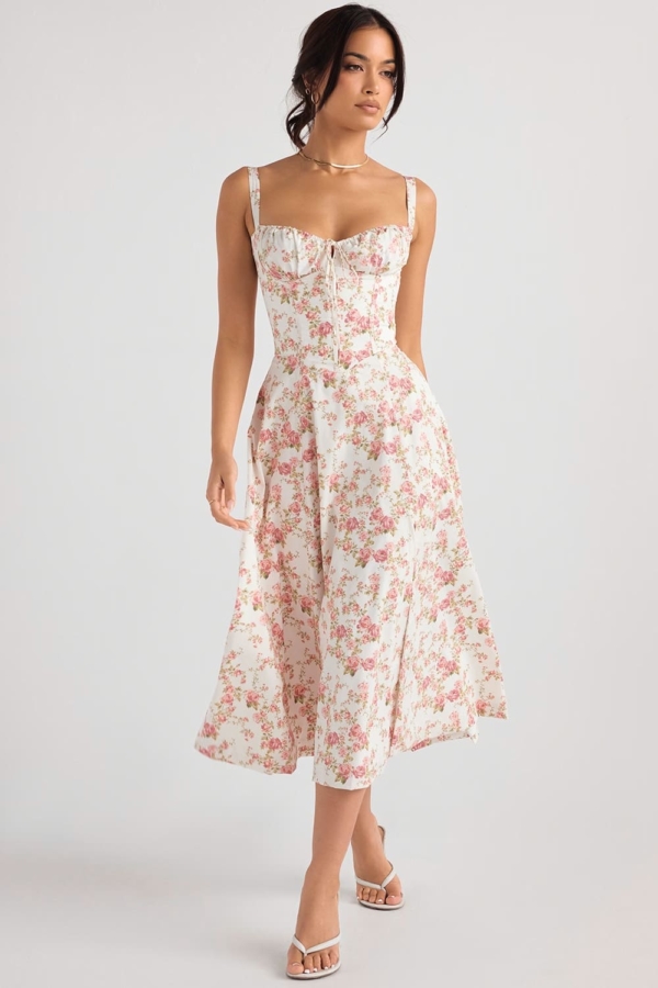 vestido-floral-rosa-corpete-midi-alcas