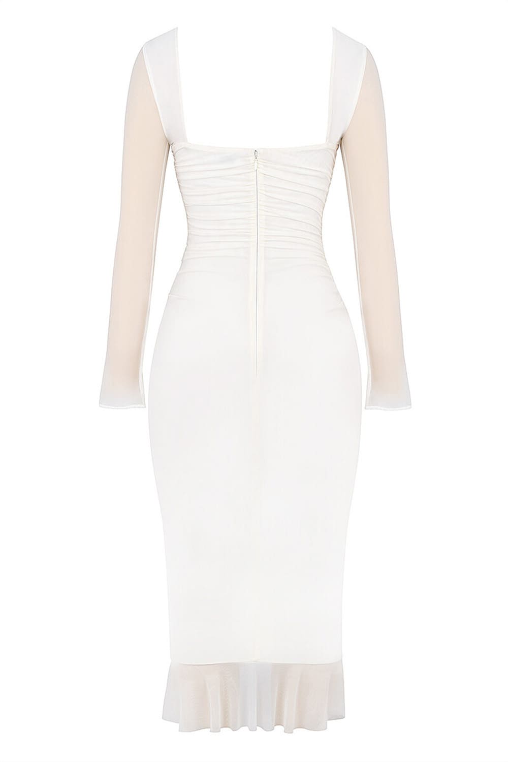 vestido-midi-elegante-branco-babado-assimetrico vestido-midi-elegante-branco-babado-assimetrico